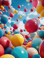 Colorful Balloons Floating