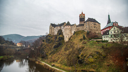 Naklejka premium Burg Loket Tschechien Ausflug Denkmal