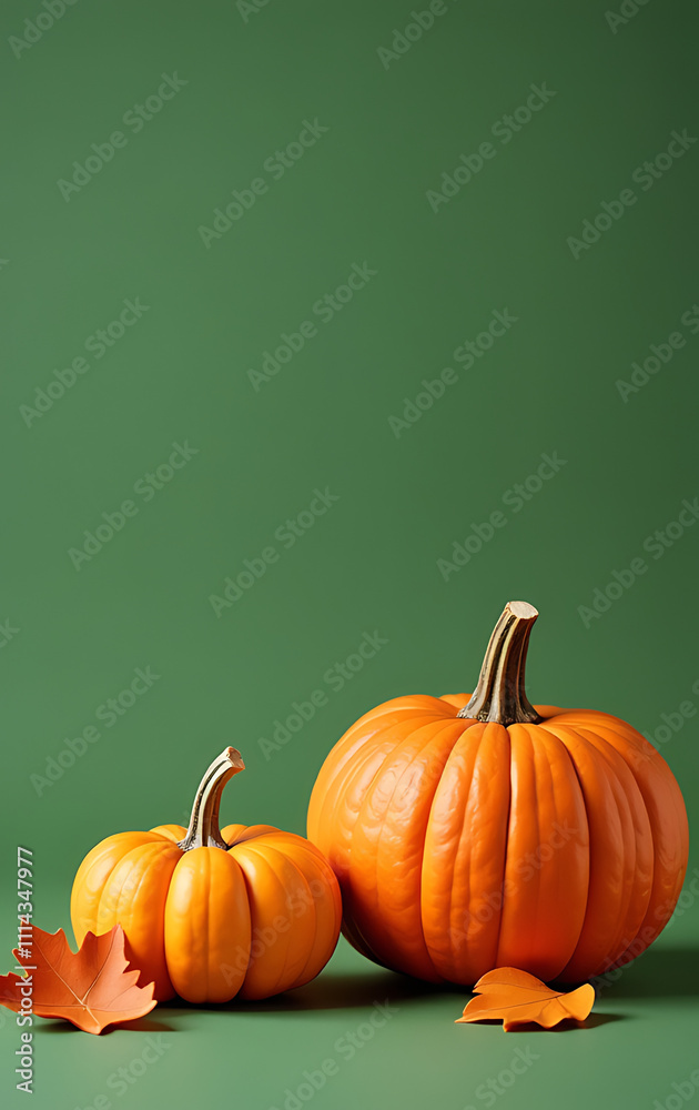 Poster relax in autumn vibes with a serene scene of ripe pumpkins and quintessential fall elements set agai