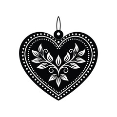 Valentine Price Tag Silhouette Vector Illustration for Retail and Shopping