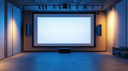 Blank projection screen for presentations
