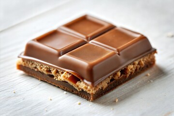 Milk Chocolate Bar, Creamy Caramel Filling, Sweet Treat, Delicious Dessert