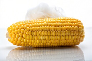 Freshly Steamed Sweet Corn on the Cob, Yellow Kernels, Delicious