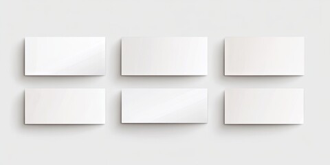 Collection of empty horizontal banners in white color. These banners are blank, providing a clean slate for any message or design you may want to add.