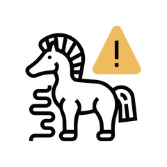 Warning attention icon symbol vector image Illustration