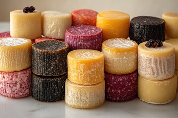 A pyramid of cheese for various uses