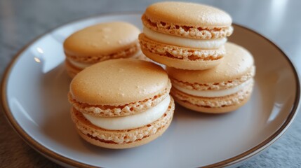 Fototapeta premium Easy French Macarons With Copy Space