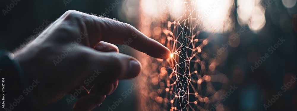 Poster Network technology, digital software development, IoT concept, tablet, laptop, computer code, global network connection.