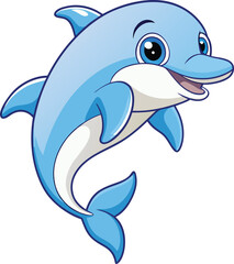 Naklejka premium blue dolphin vector design