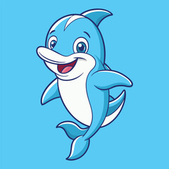 Naklejka premium cartoon of dolphin