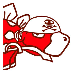 Dinosaur Pirate Stegosaurus Funny Dino Sabre Mouth Design Lover Art Vector Illustration Card T-Shirt Poster Sticker Graphic Print Decorative Drawing Isolated Logo Decoration Symbol Creative Cool Style © Style-o-Mat-Design