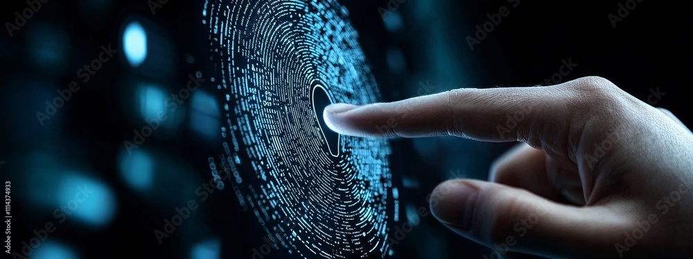 Fototapete A business professional operates with cryptocurrency and an AI computer interface.