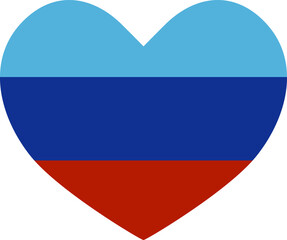 heart shaped icon Luhansk People's flag illustrator national of vector