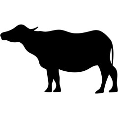 Sacrificial Animal Silhouette. Eid al-Adha Sacrificial Animal. Islamic Sacrifial Animal.