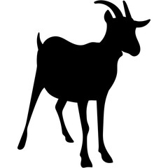Sacrificial Animal Silhouette. Eid al-Adha Sacrificial Animal. Islamic Sacrifial Animal.