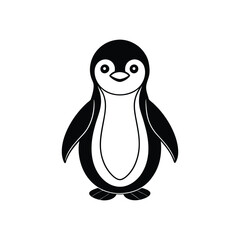 Penguin silhouette vector illustration