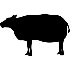 Sacrificial Animal Silhouette. Eid al-Adha Sacrificial Animal. Islamic Sacrifial Animal.