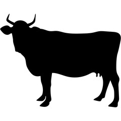 Sacrificial Animal Silhouette. Eid al-Adha Sacrificial Animal. Islamic Sacrifial Animal.