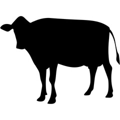 Sacrificial Animal Silhouette. Eid al-Adha Sacrificial Animal. Islamic Sacrifial Animal.