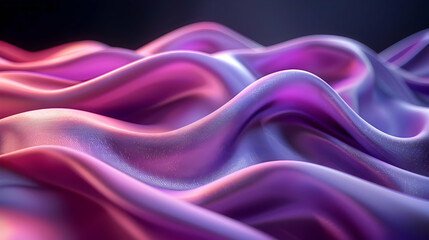 Obraz premium Abstract 3D Background with Purple and Pink Wavy Shapes
