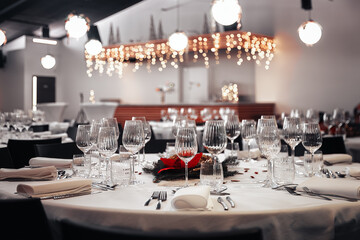 Elegant Table Setting for Festive Dinner