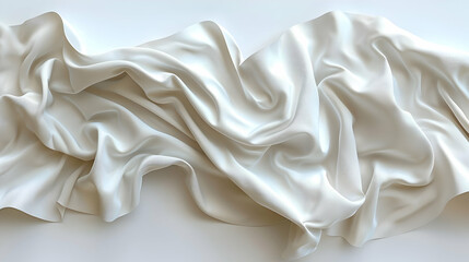 Obraz premium Abstract White Fabric Drape - Illustration