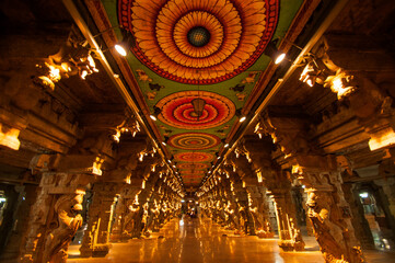 Meenakshi Temple, one of the biggest and oldest temple, Madurai, India.