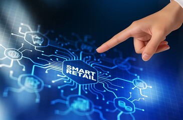 Smart retail management system. Omni channel concept