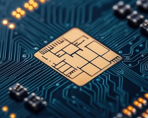 Closeup of an AIpowered fraud detection system processing large volumes of financial data, securing transactions