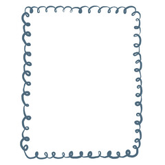 Line Art Illustration of Hand Drawn Frame. Vector Graphic.