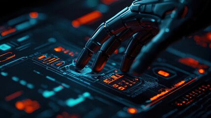 Digital rendering of AI scanning a blockchain for suspicious financial behavior, technology driving secure processes