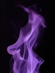Glowing violet flame artistry black background abstract color dynamics