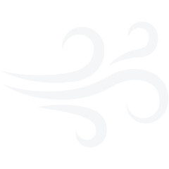 Wind blowing vector icon. Simple flat wind pictogram.