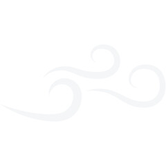 Wind blowing vector icon. Simple flat wind pictogram.