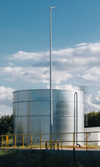 Fire Water Storage Tank with Safety Railings