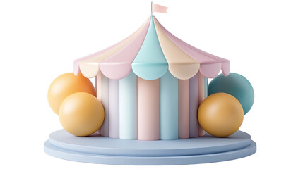 Colorful carousel with eggshaped seats, a whimsical ride for easter and amusement parks