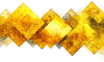 Dynamic golden abstract pattern artistic design digital artwork isolated on white background, watercolor concept