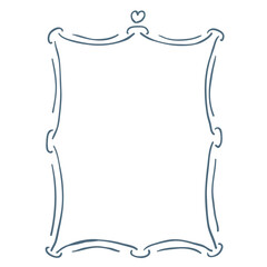 Line Art Illustration of Hand Drawn Frame. Vector Graphic.