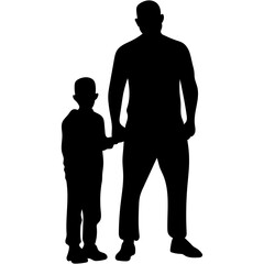 Father and Son Silhouette. 