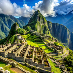 ancient incan city of machu picchu in peru