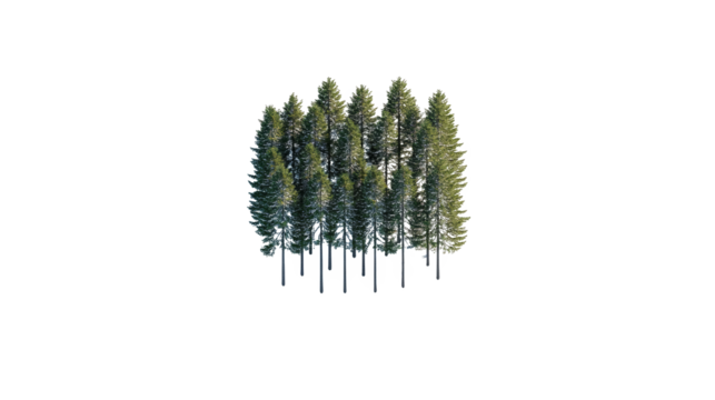 Serene blue sky and majestic trees, a digital painting of nature's tranquil beauty artistic interpretation