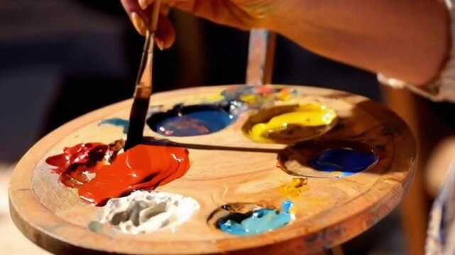 close up of a palette