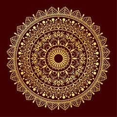 Fototapeta premium Golden Mandala Design