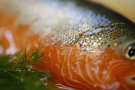 Fresh fish served on a plate, ideal for food photography or advertising culinary delights