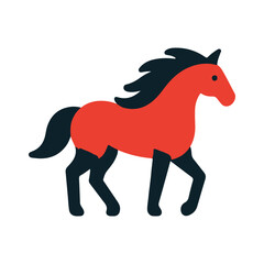 simple horse animal logo icon vector.