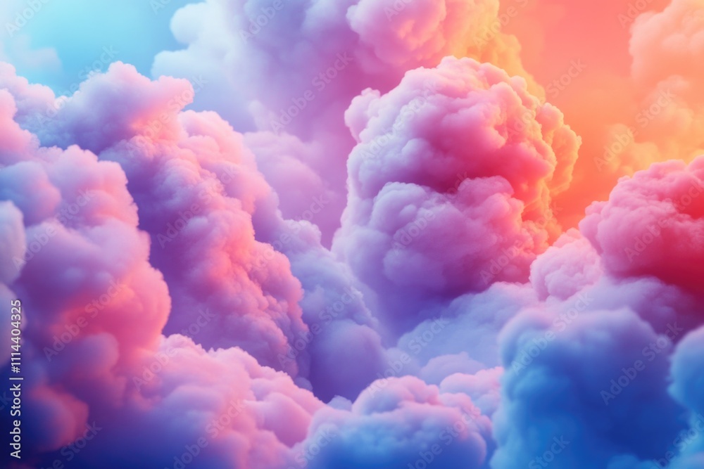 Aufkleber A collection of clouds floating in the sky, with no specific weather or environment