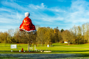 Weihnachtliche Stimmung im Kurpark der oberfränkischen Kurstadt Bad Rodach - Bayern - Deutschland