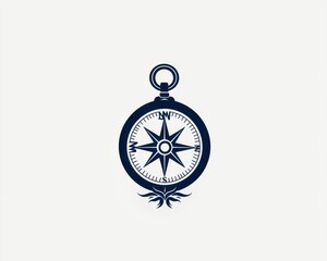Tattoo featuring a compass design with creative flourishes, isolated for adventure themes
