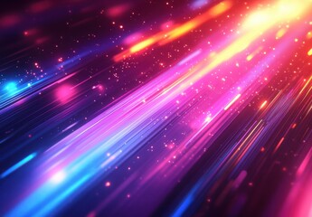 Fototapeta premium Vibrant Abstract Light Trails in Vivid Colors Creating a Dynamic Background for Creative Projects and Digital Designs