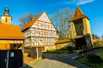 Weihnachtliche Stimmung im Kurpark der oberfränkischen Kurstadt Bad Rodach - Bayern - Deutschland